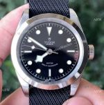 New! Swiss Replica Tudor Black Bay Cal.2824 Watch Black Dial Nylon Strap 41mm